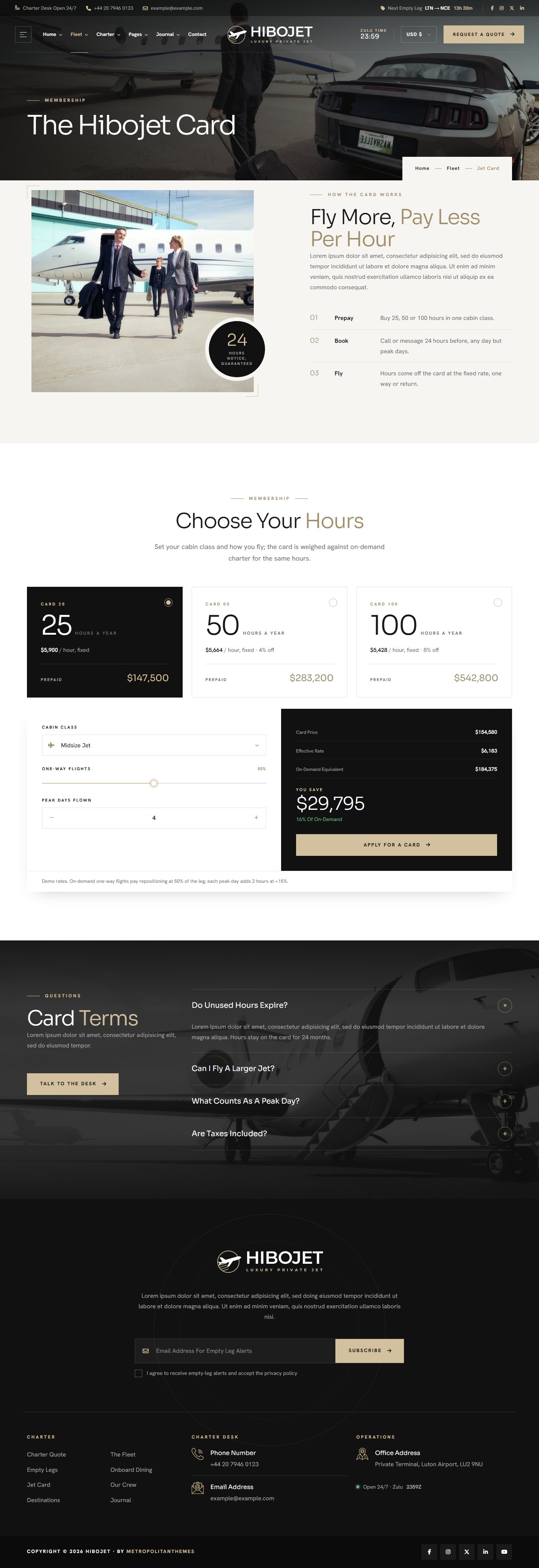 Hibojet - Jet Card