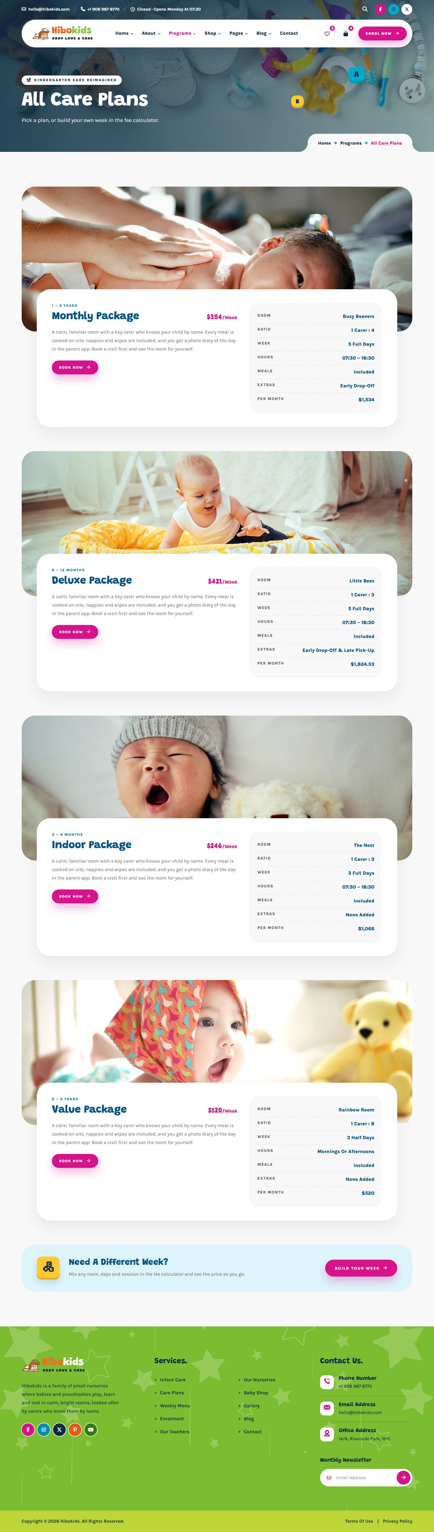 Hibokids - Care Plans
