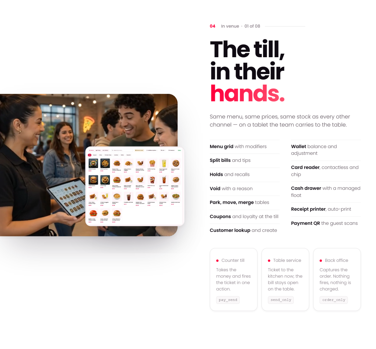 The till in their hands