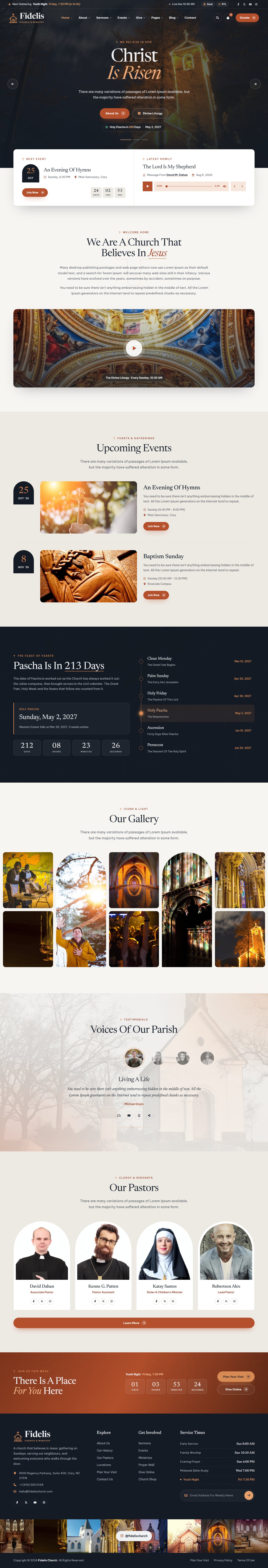 Fidelis church website template – Orthodox