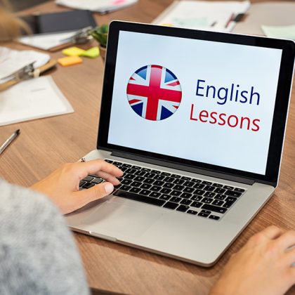 Our teacher taught English Global Language online