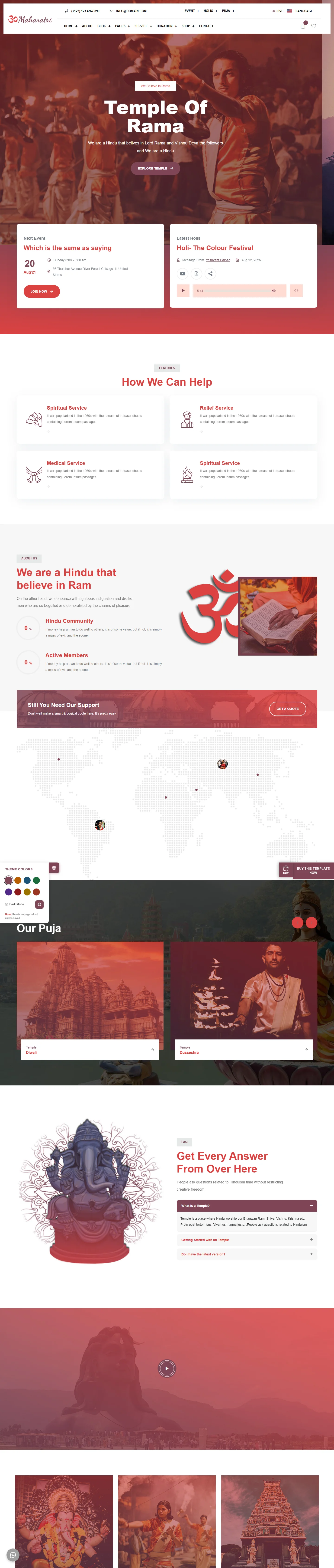 Maharatri Home v2 - Festival-focused layout