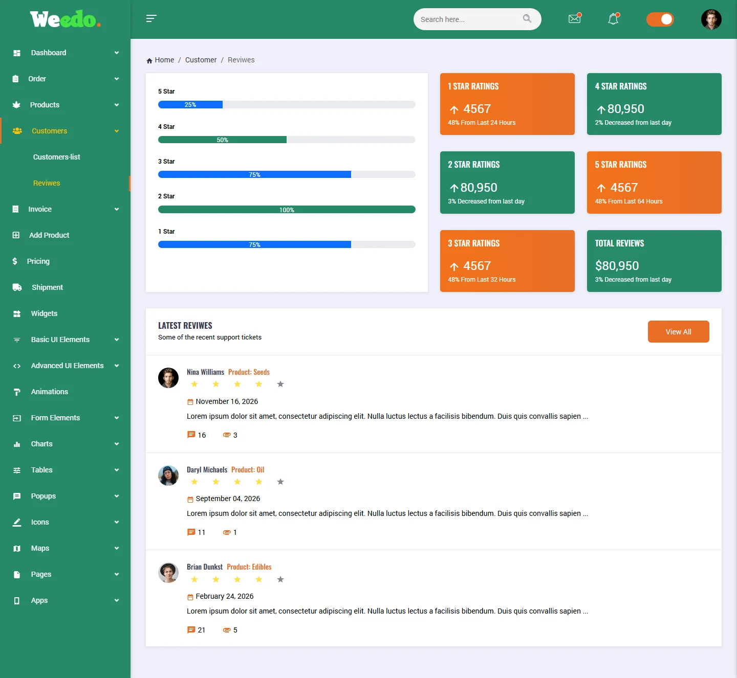 Customer Reviews preview