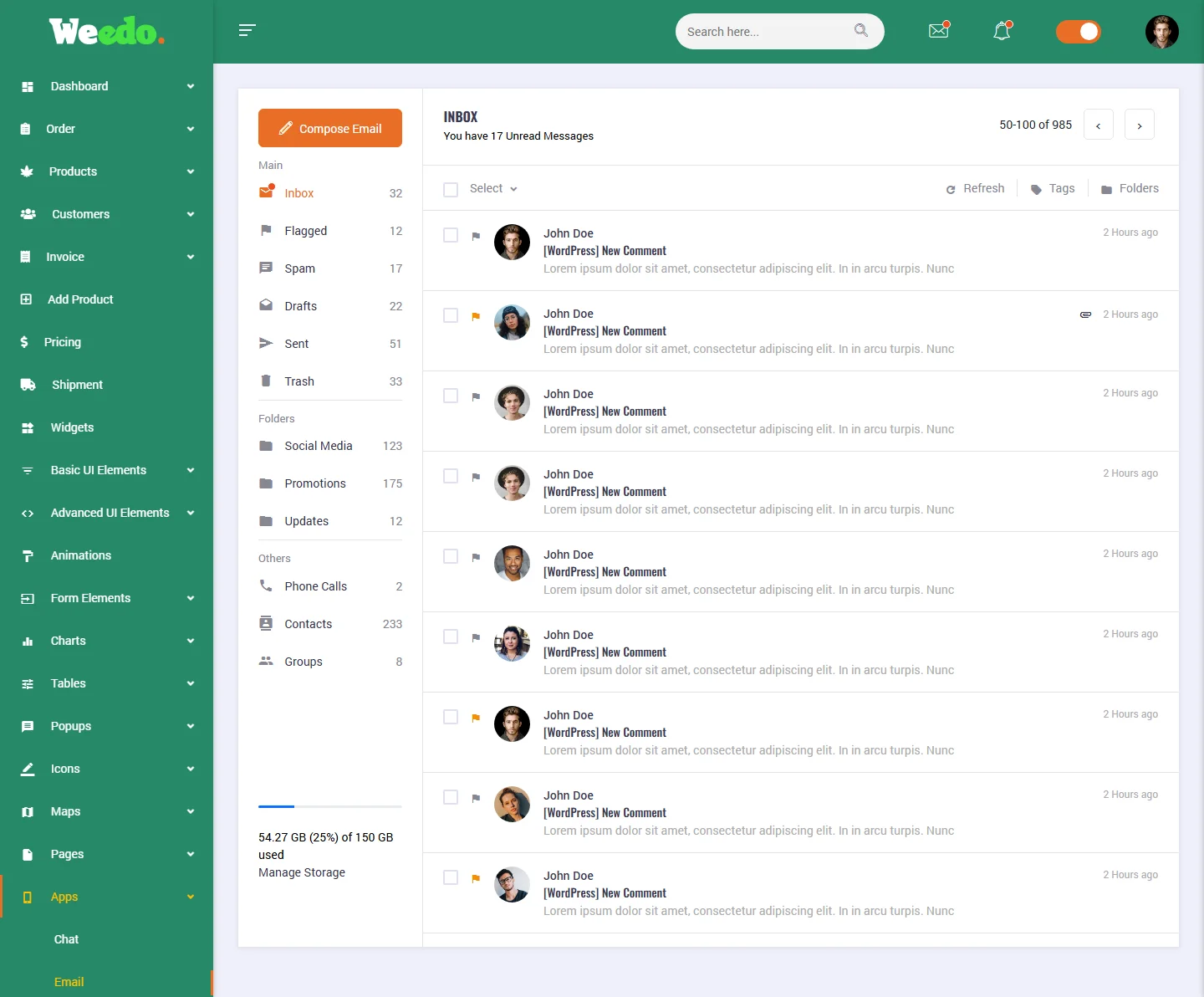 Email App preview