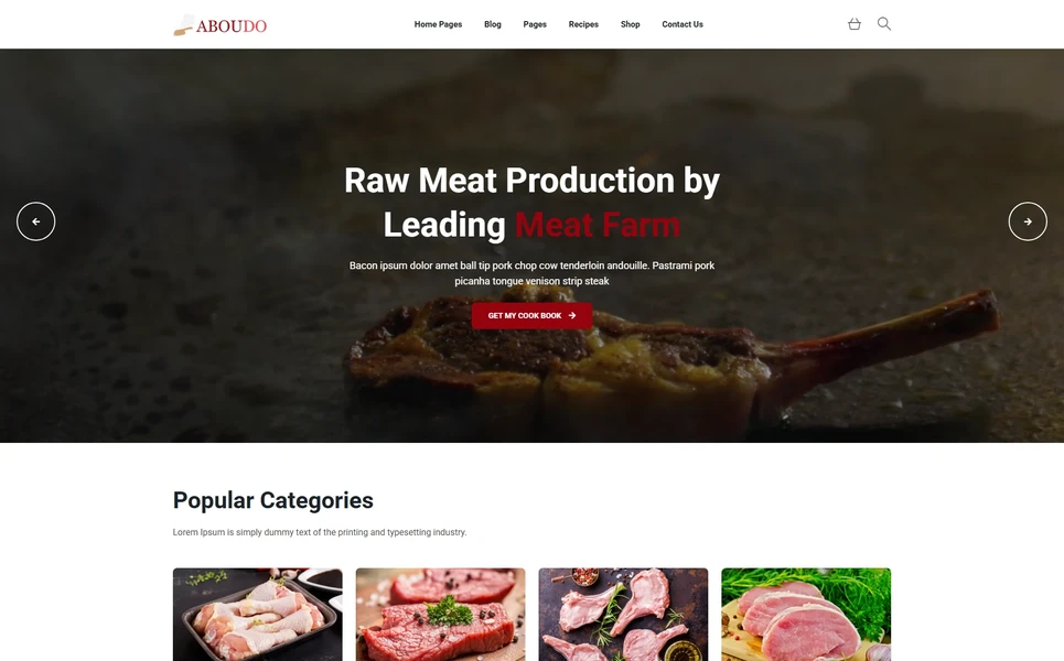 Aboudo — Meat Shop Angular Template