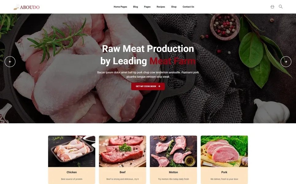 Aboudo — Meat Shop Vue.js Template