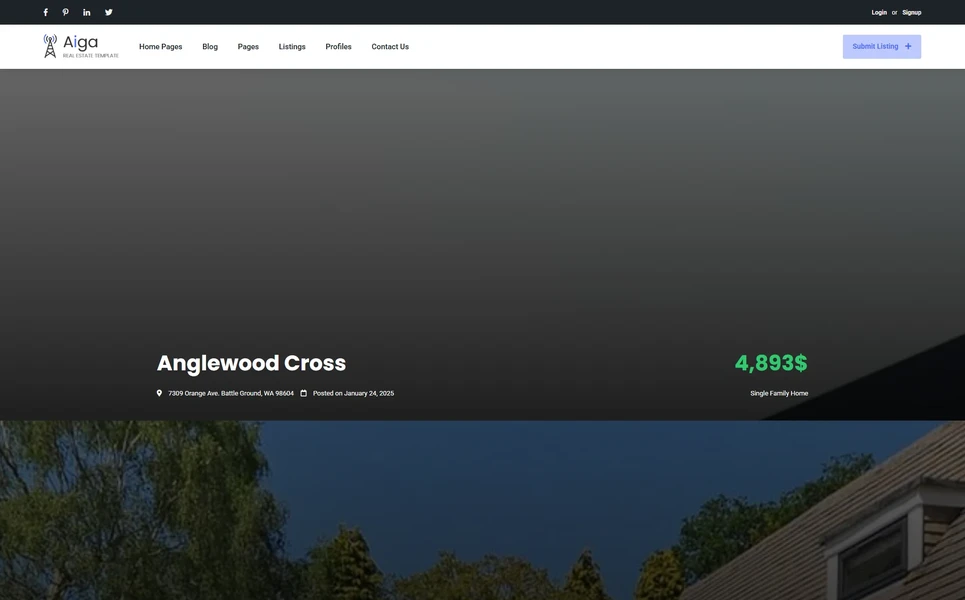 Aiga — Real Estate PHP Website Template