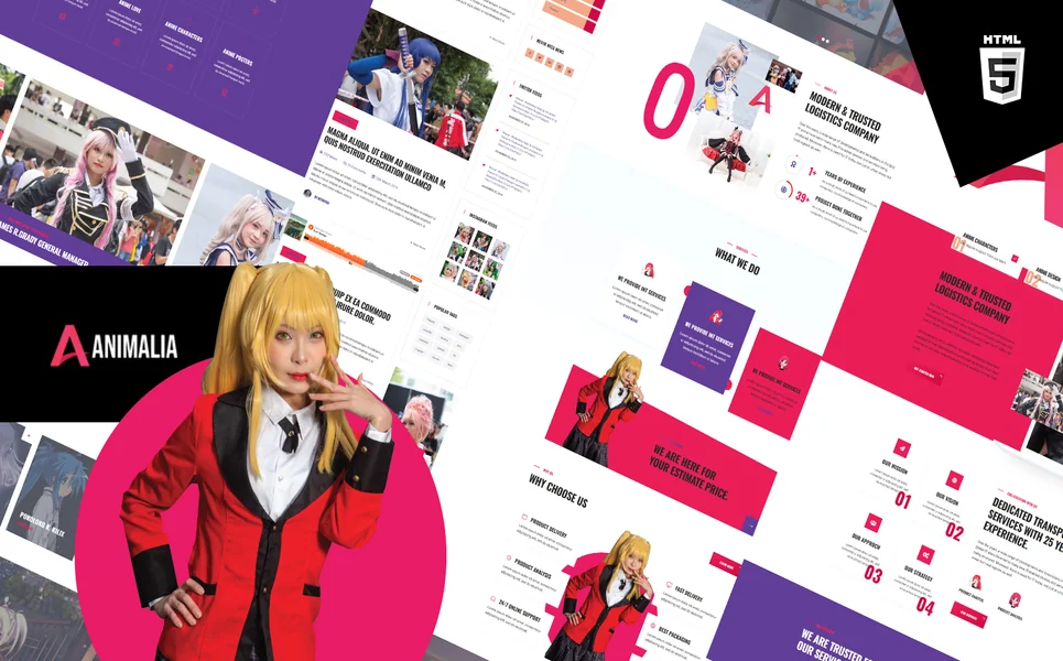 Animalia — Anime HTML5 Template