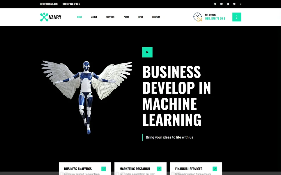 Azary — Machine Learning HTML5 Template