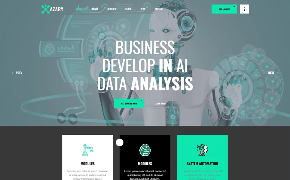 Azary — Machine Learning React JS Template