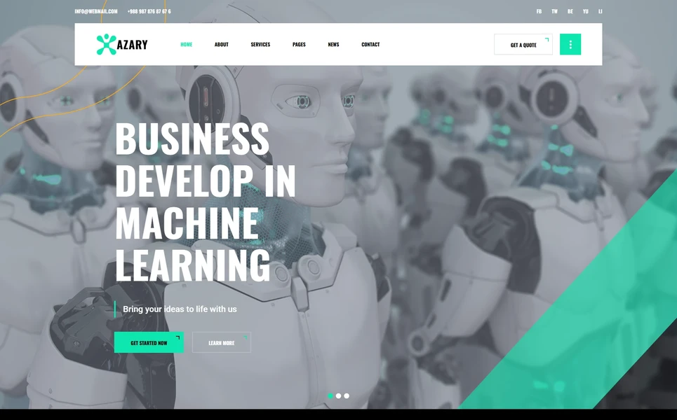 Azary — Machine Learning WordPress Theme
