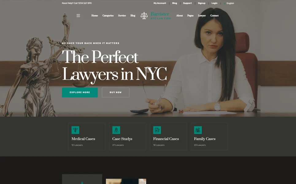 Barrister — Law Firm WordPress Theme