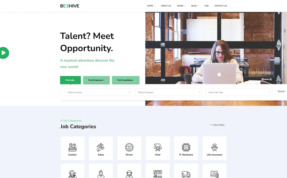 Beehive — Honey PHP Website Template