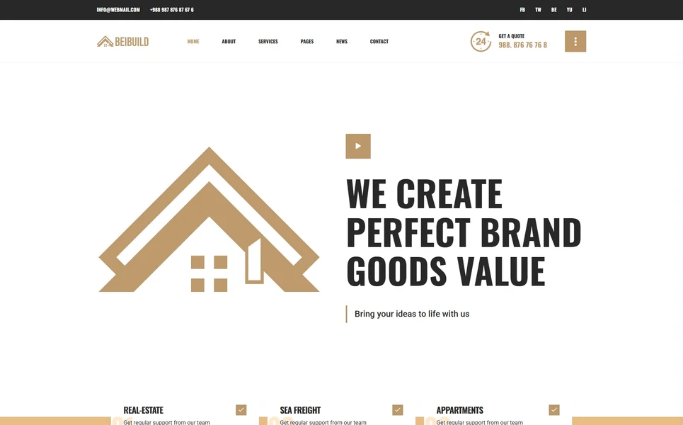 Beibuild — Real Estate React JS Template