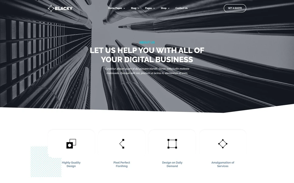 Blacky — Digital Agency PHP Website Template