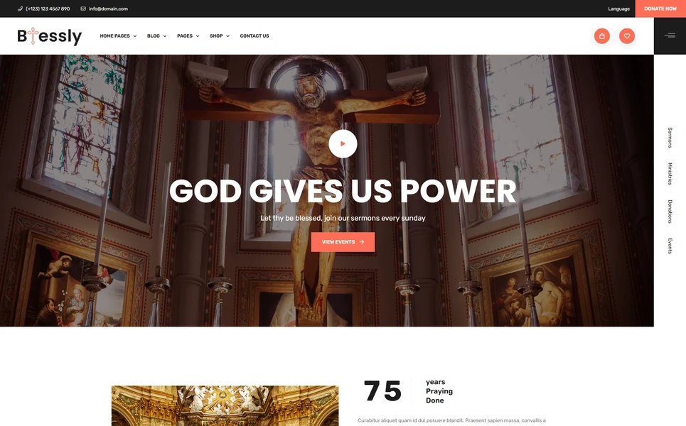 Blessly — Church — Ai Smart Website