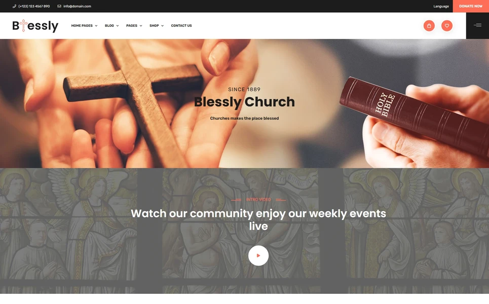 Blessly — Church Vue.js Template
