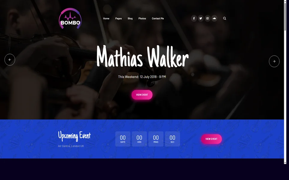 Bombo — Portfolio React JS Template