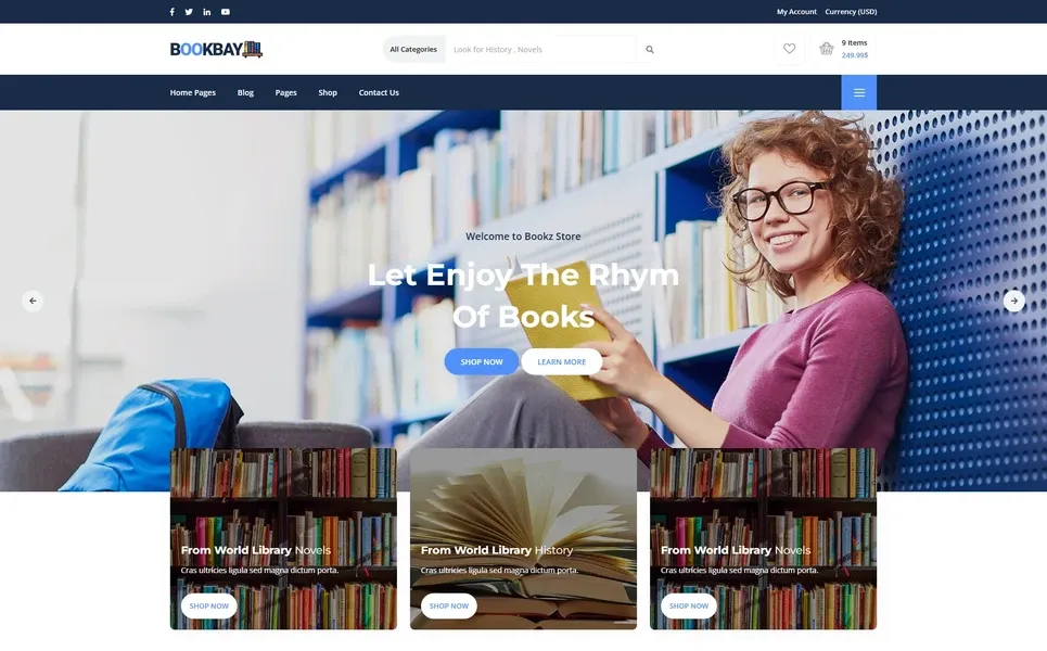 Bookbay — Bookstore React JS Template