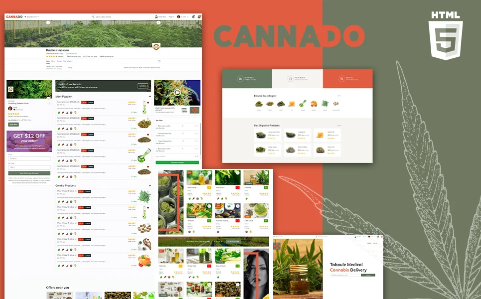 Cannado — Cannabis Delivery HTML5 Template
