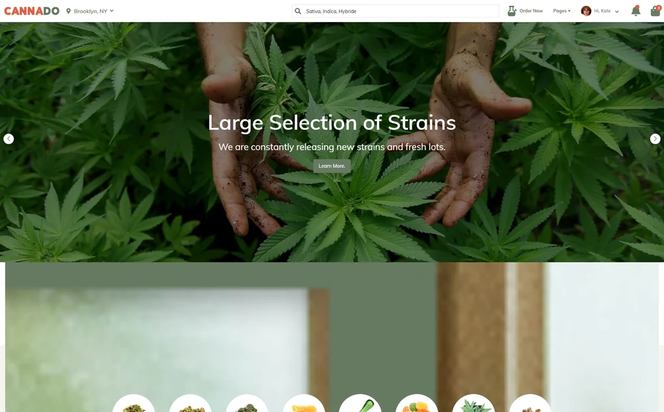 Cannado — Cannabis Delivery WordPress Theme