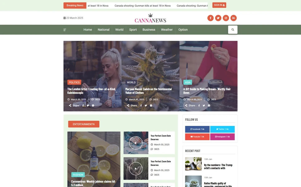 Cannanews — Cannabis News Vue.js Template