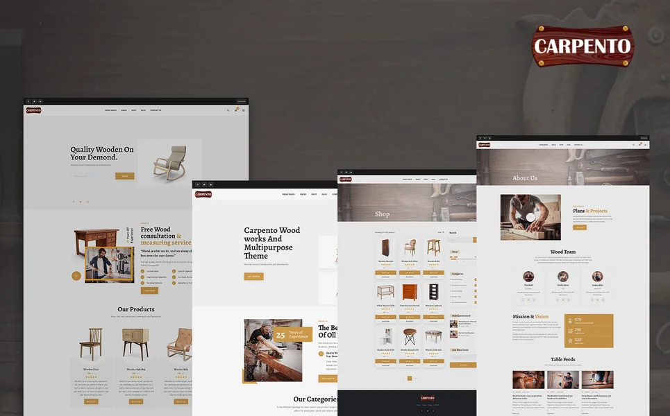 Carpento — Carpentry HTML5 Template