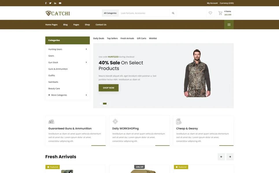 Catchi — Hunting PHP Website Template