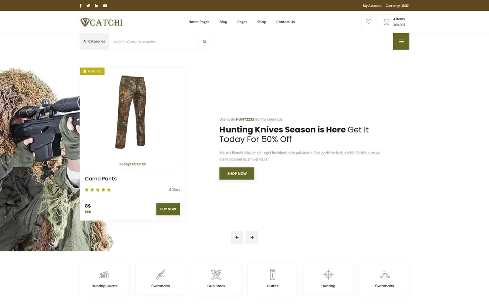 Catchi — Hunting WordPress Theme