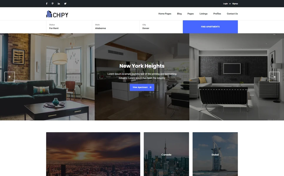 Chipy — Real Estate Angular Template