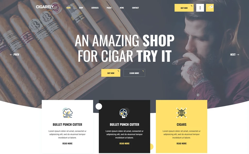 Cigarely — Cigars Vue.js Template