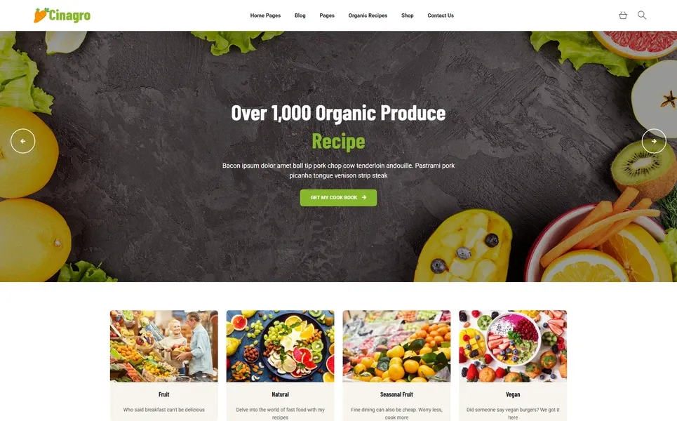 Cinagro — Organic Grocery Angular Template