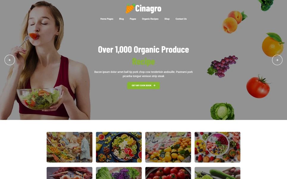 Cinagro — Organic Grocery React JS Template