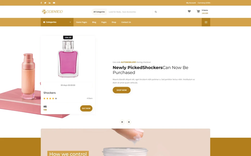 Cosmico — eCommerce Vue.js Template
