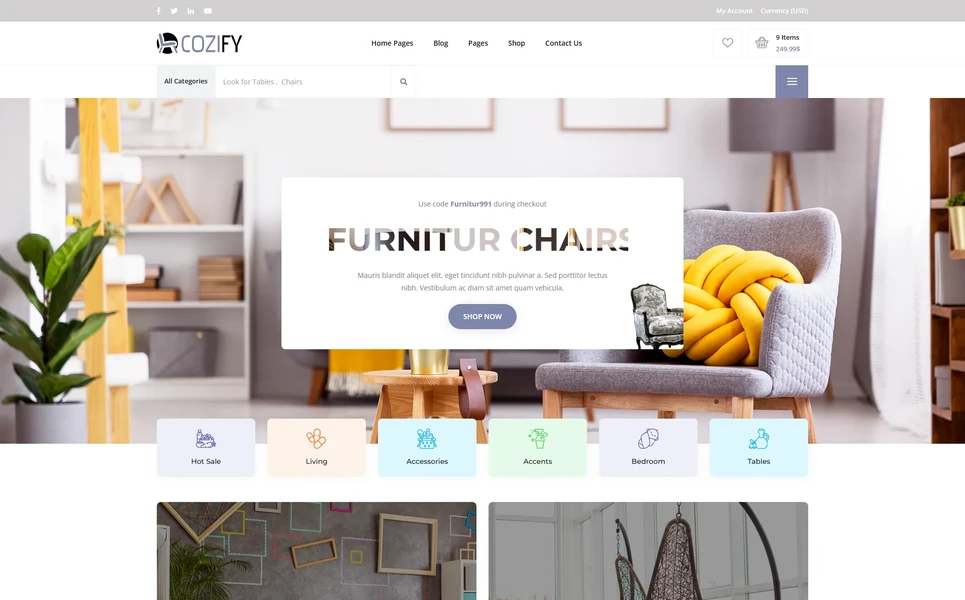 Cozify — Furniture Angular Template