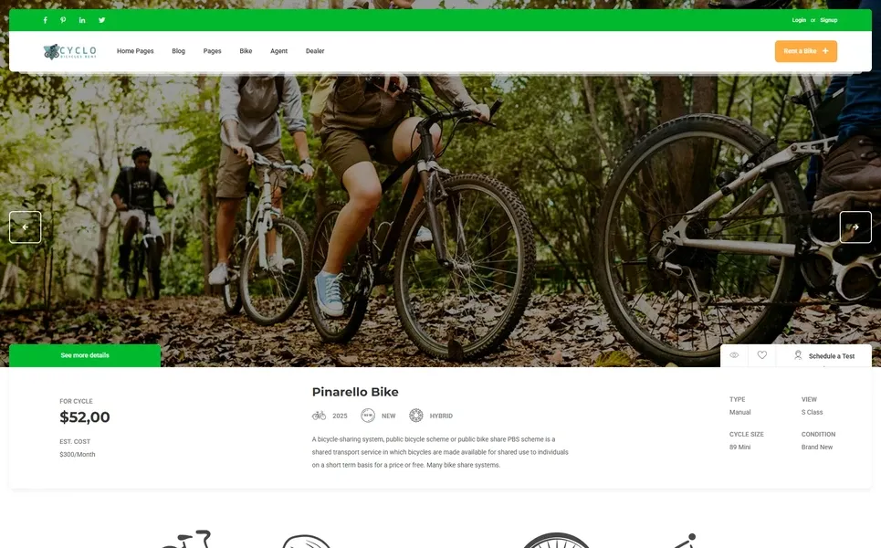 Cyclo — Cycling React JS Template