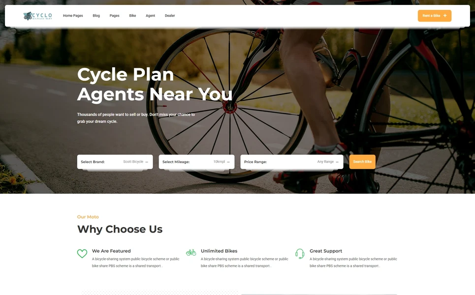 Cyclo — Cycling WordPress Theme