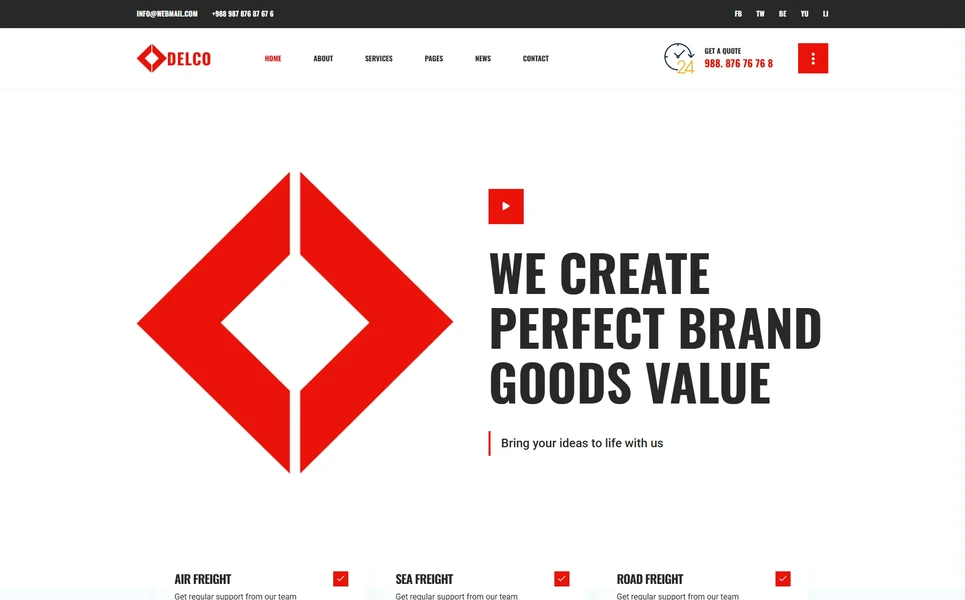 Delco — Transport PHP Website Template