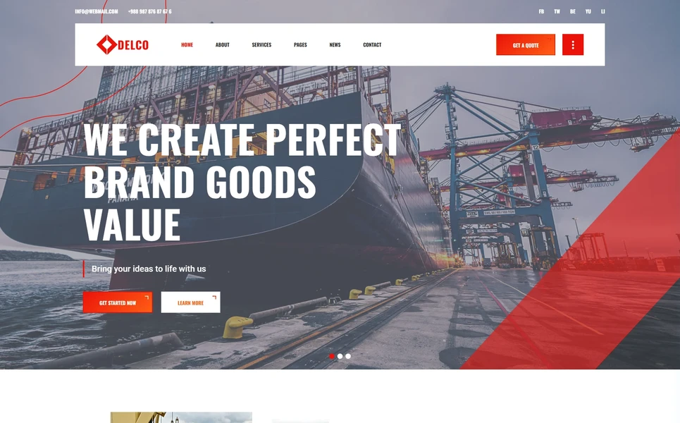 Delco — Transport Vue.js Template