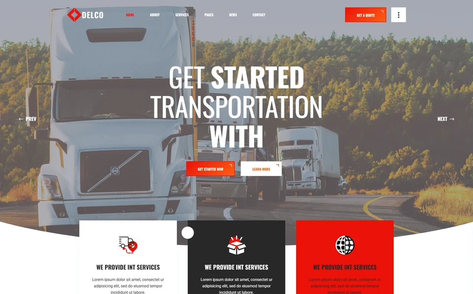 Delco — Transport WordPress Theme