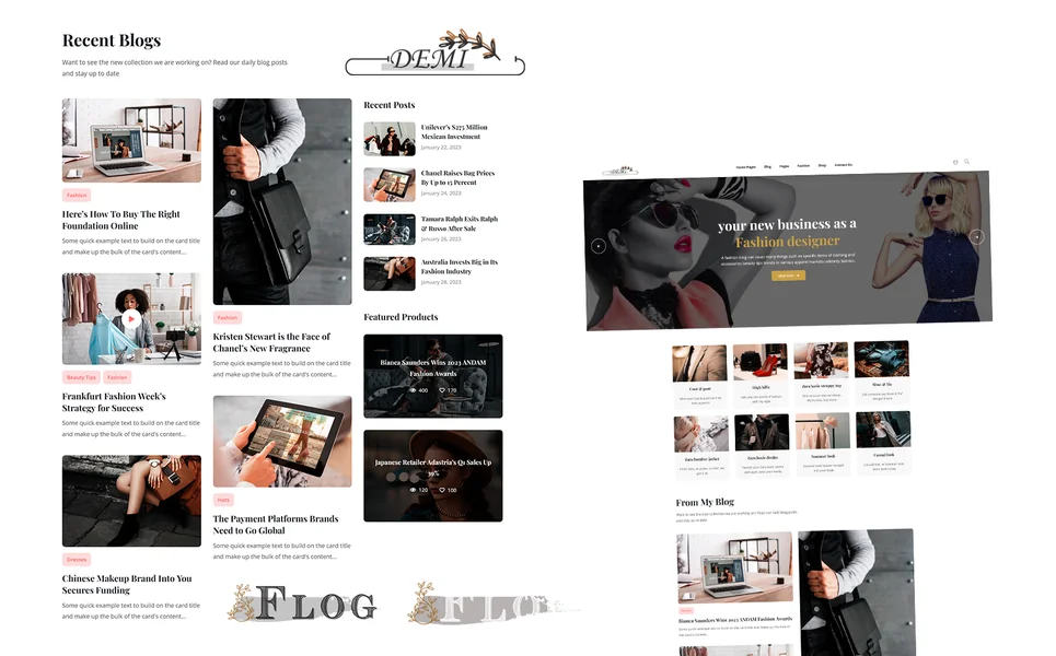 Demi — Fashion Blog — Ai Smart Website