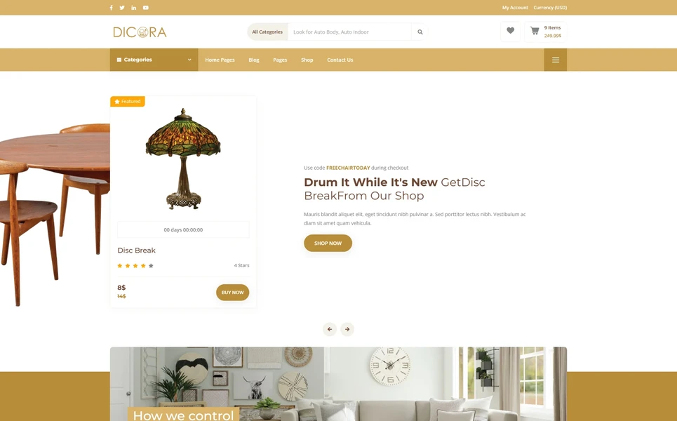 Dicora — eCommerce React JS Template