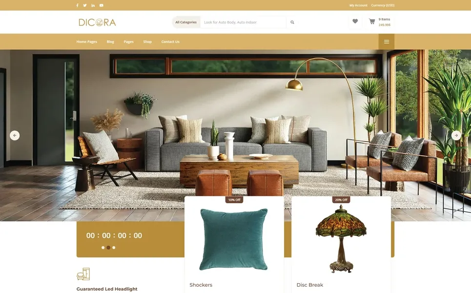 Dicora — eCommerce Vue.js Template