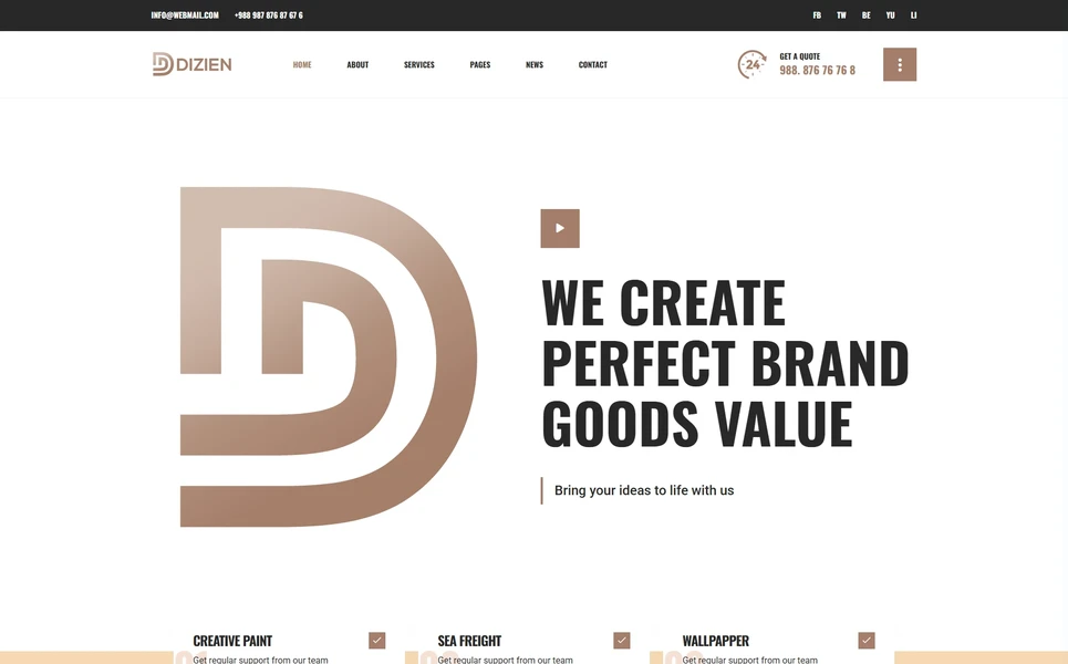 Dizien — Creative React JS Template