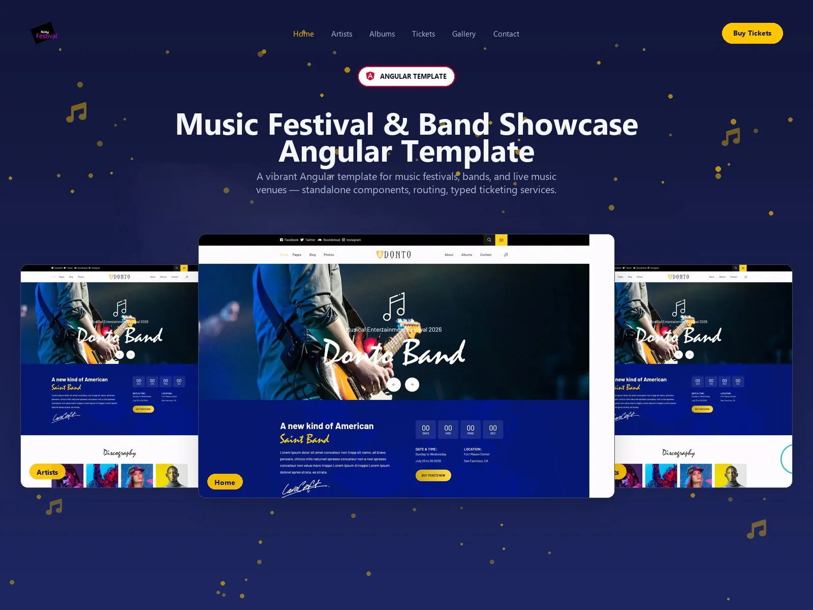 Donto — Music Band Angular Template