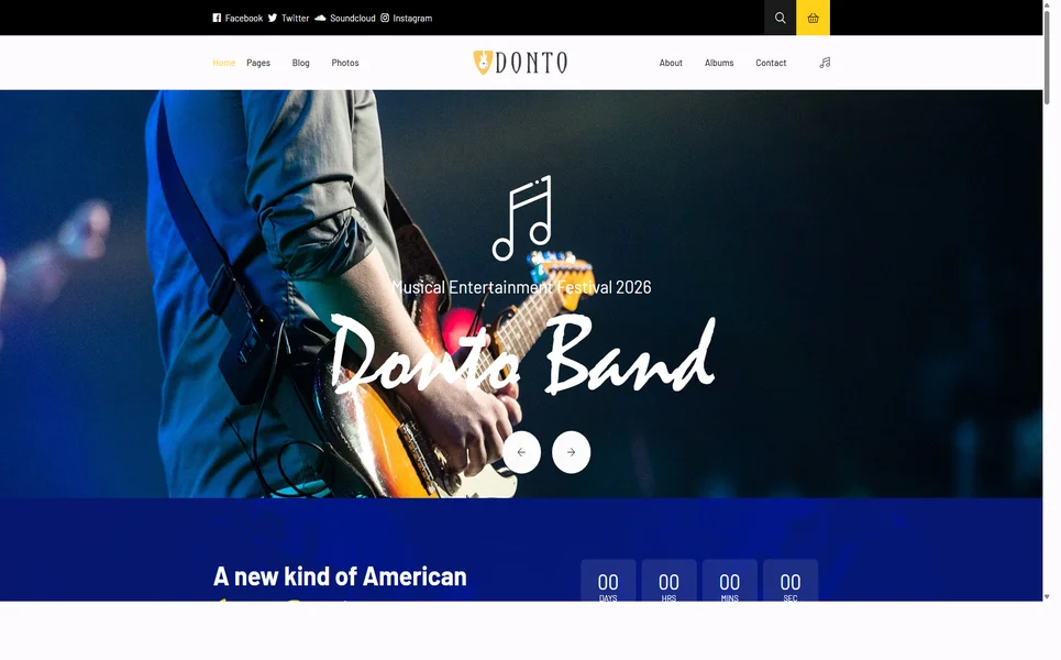 Donto — Music Band WordPress Theme