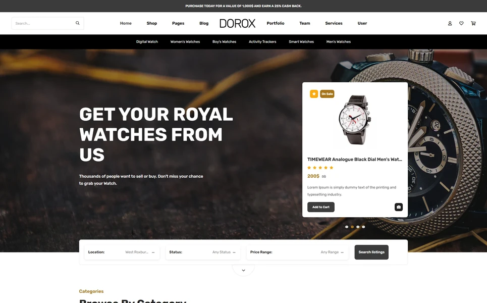Dorox — Drinks React JS Template