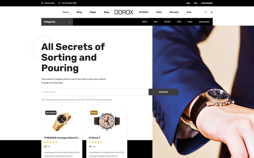 Dorox — Drinks Vue.js Template