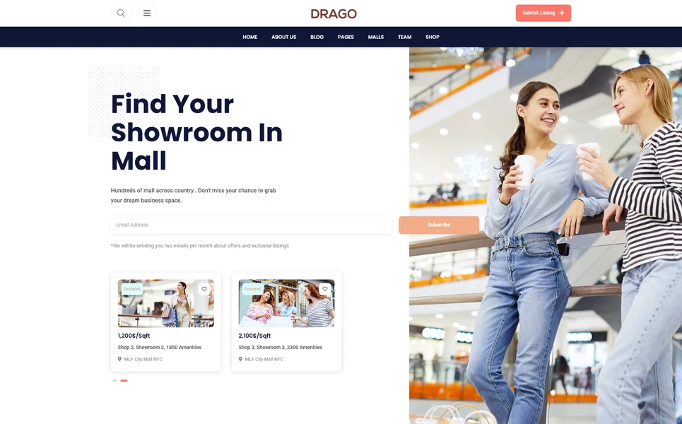 Drago — Real Estate React JS Template