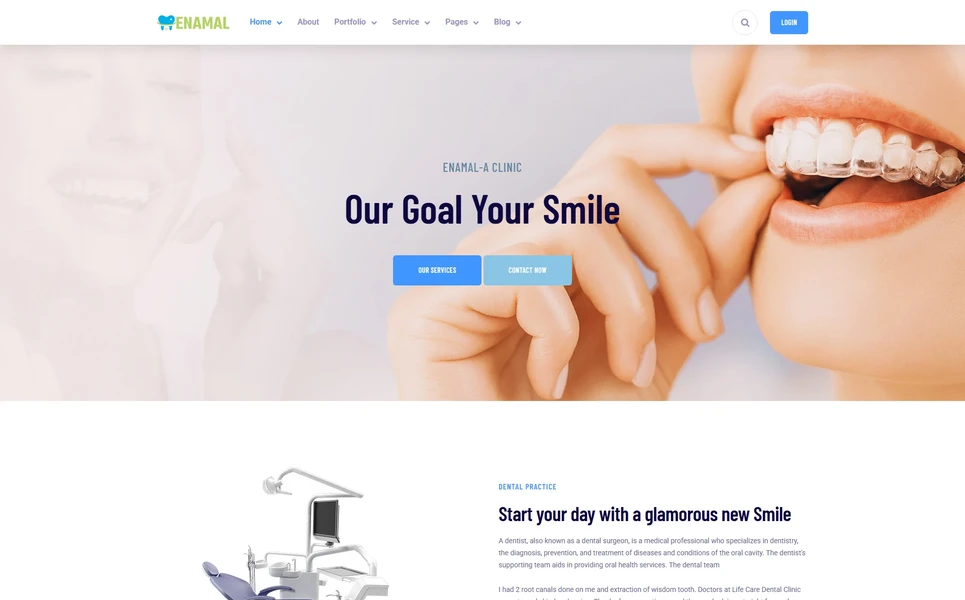 Enamal — Dental PHP Website Template